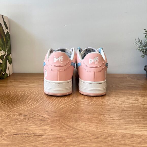 Bape Bapesta Sneakers A Bathing Ape Pastel Pink & Blue Women\'s Size US 7.5 main image 4